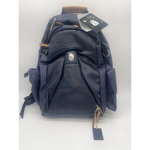 Samshield Iconpack Navy/Camel Leather Equestrian Ring Backpack w/ helmet pocket